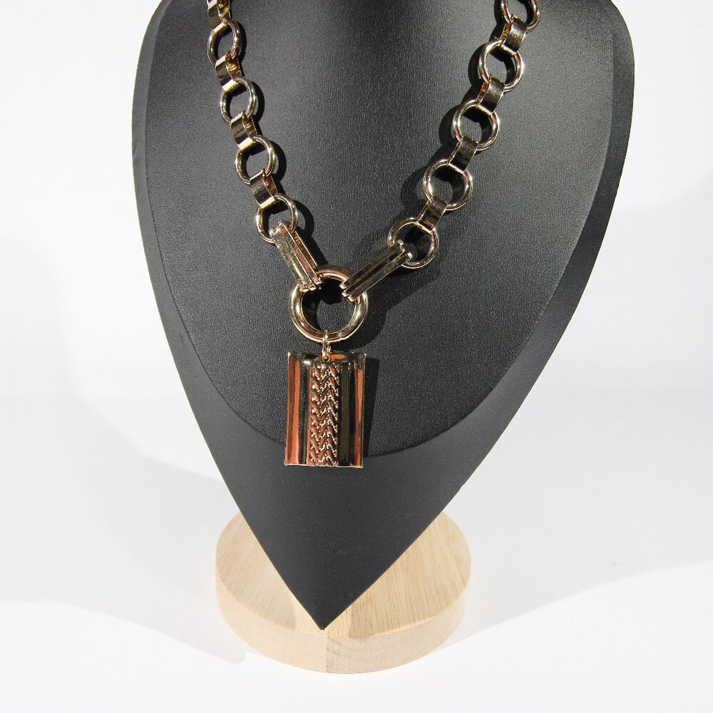 Dannijo Elisa Gold Tone Chain Necklace w/ Pendant - Picture 2 of 6